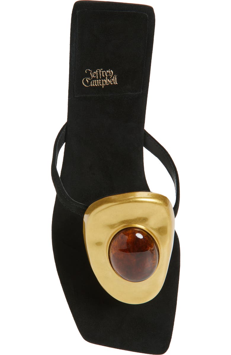 Jeffrey Campbell Bazaar Flip Flop, Alternate, color, Black Suede Tortoise