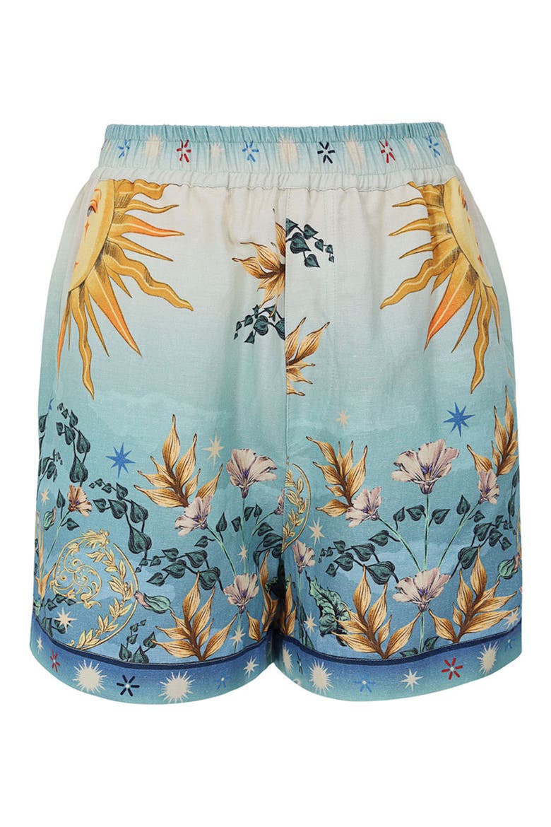 Watts Solstice Print Cover-Up Shorts, Alternate, color, BLUE
