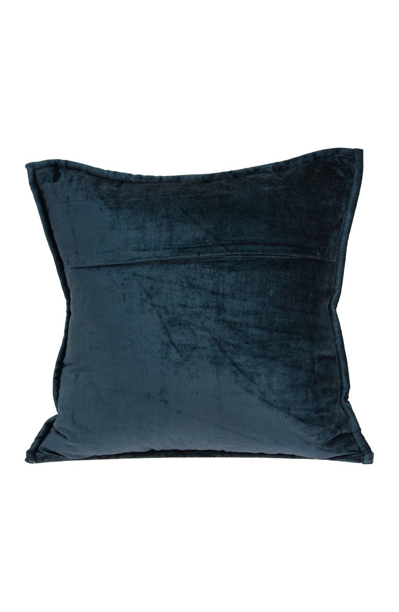 PARKLAND COLLECTION Cerro Transitional Solid Quilted Pillow - 20" x 20" - Dark Blue, Alternate, color, Dark Blue