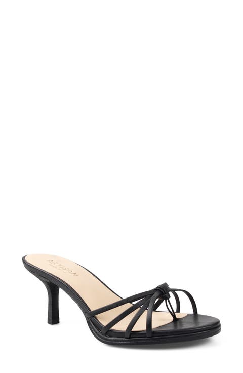 Lingerr Leather Kitten Heel Sandal