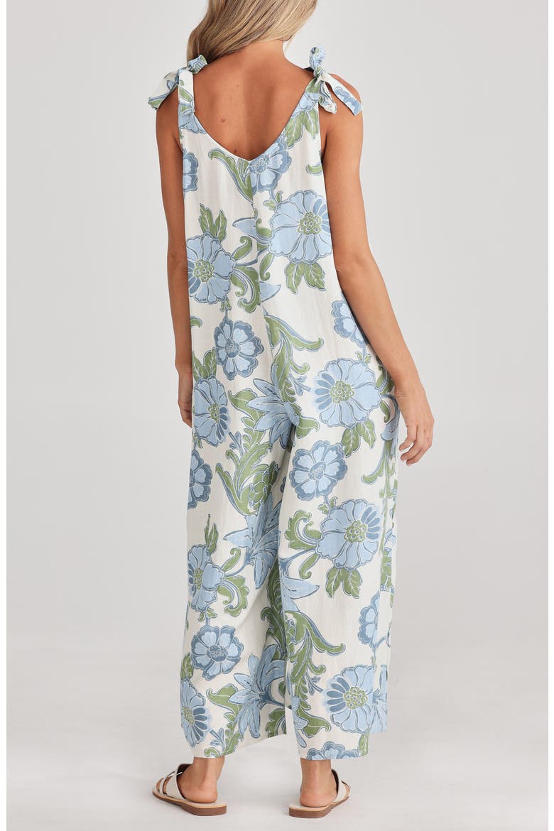 Temple Floral Wide Leg Jumpsuit, Alternate, color, IBIZA