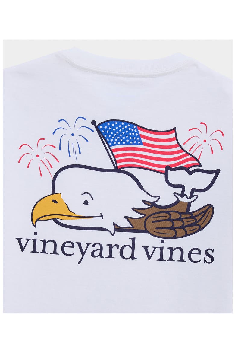 Kids' Bald Eagle Whale Pocket Graphic T-Shirt, Alternate, color, WHITE CAP
