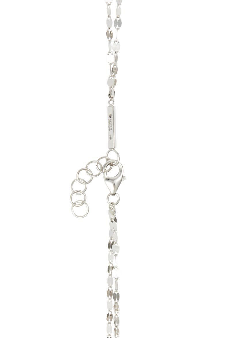 Blake 14K Gold Lariat Necklace, Alternate, color, WHITE GOLD