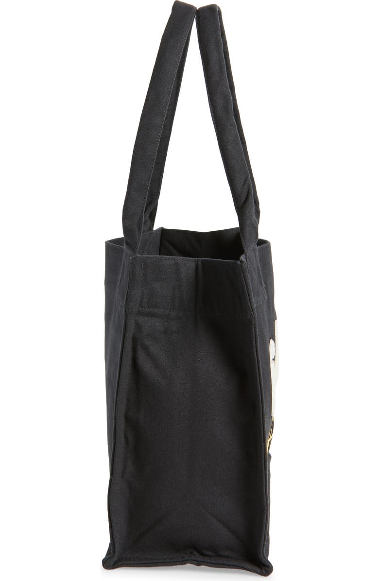 Ganni Large Banana Graphic Easy Shopper, Alternate, color, Black