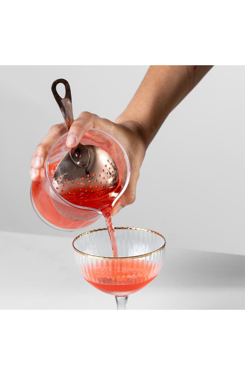 A Bar Above Antique Copper Julep Cocktail Strainer, Alternate, color, Antique Copper