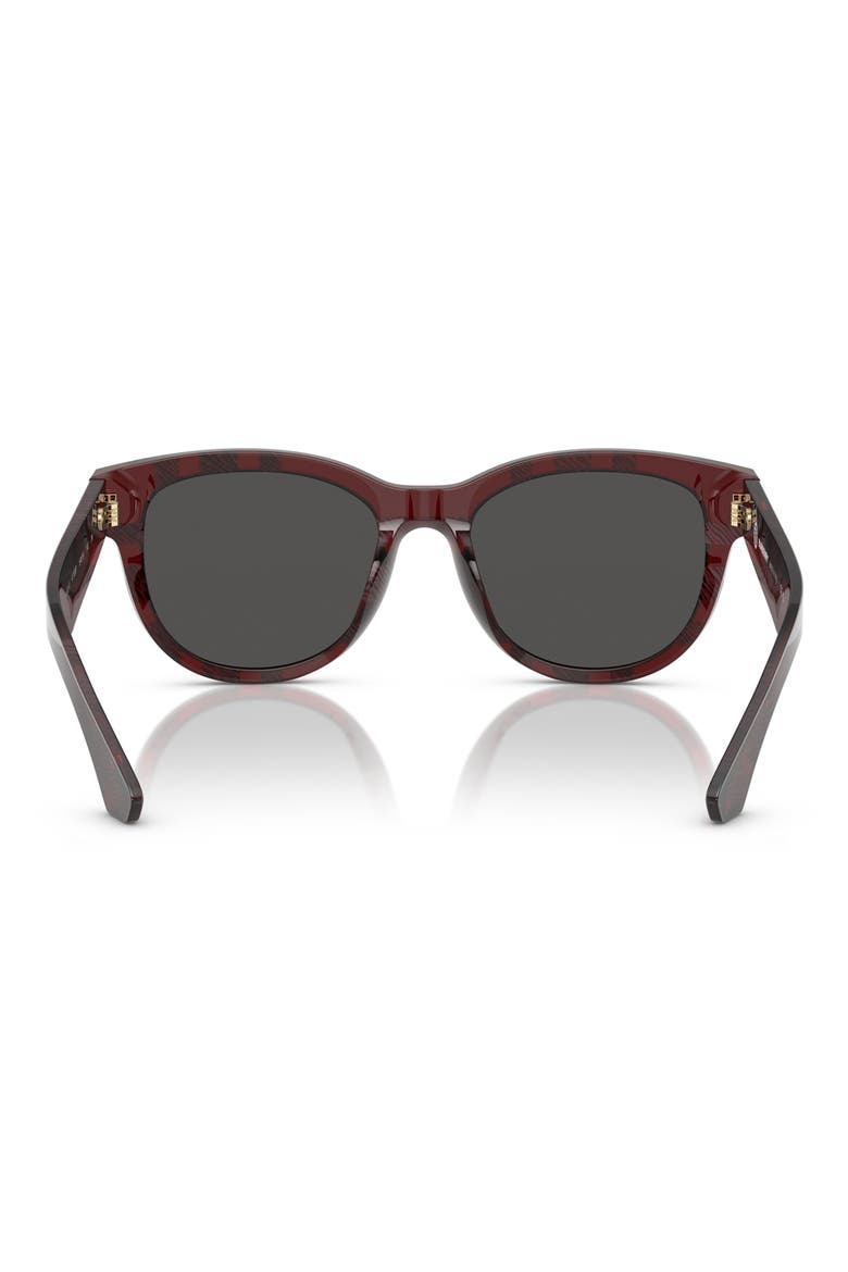 54mm Round Sunglasses, Alternate, color, MATTE RED
