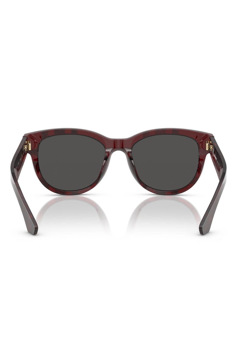 Burberry 54mm Round Sunglasses, Alternate, color, Matte Red