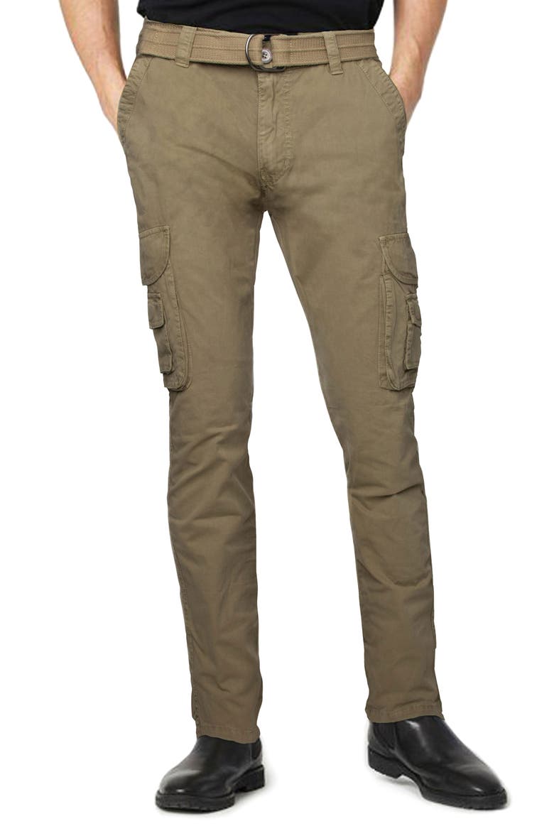 Belted Cotton Cargo Pants, Main, color, NEW KHAKI
