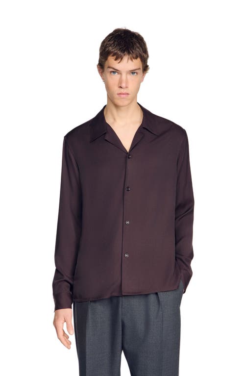 Sandro Floaty Shirt In Brown