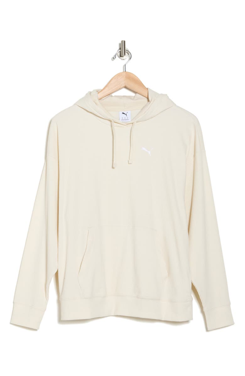 PUMA Essential Comfort Rib Hoodie, Alternate, color, Alpine Snow