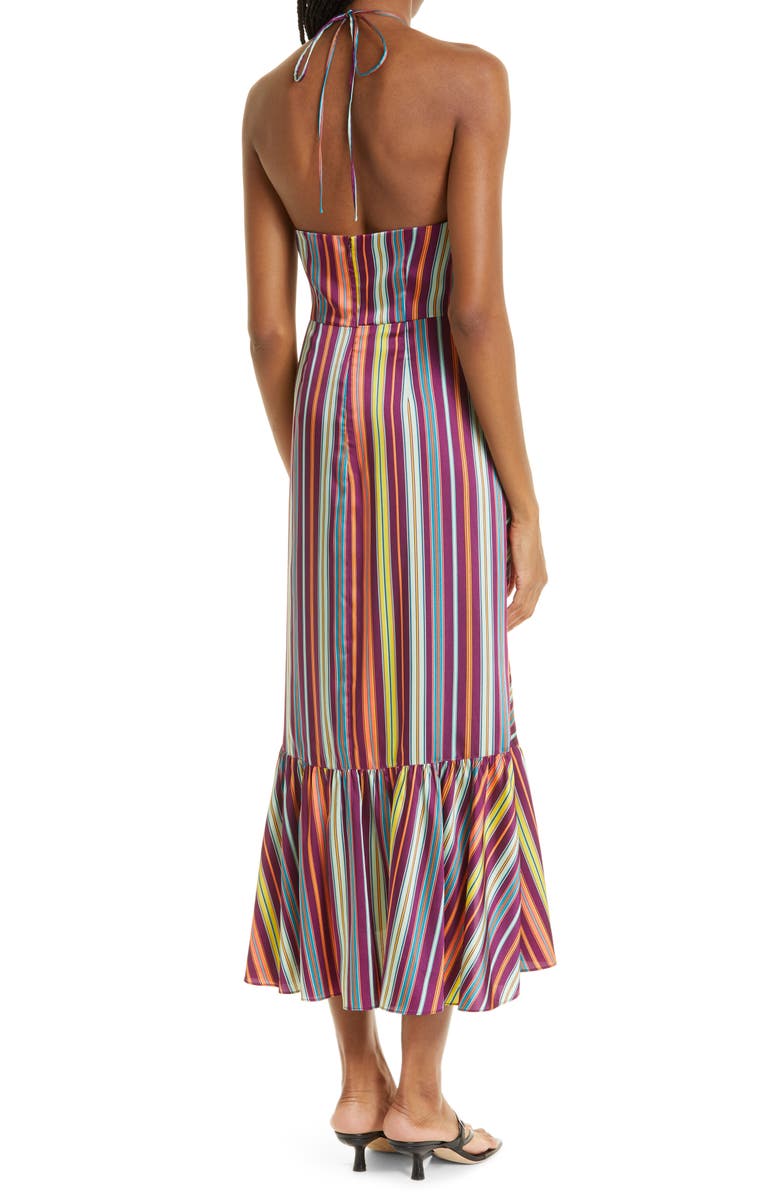 Cinq à Sept Clifton Halter Neck Midi Dress, Alternate, color, 