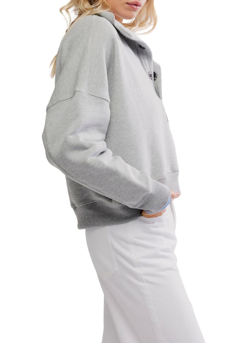 Timeless Cotton Blend Pullover, Alternate, color, HEATHER GREY