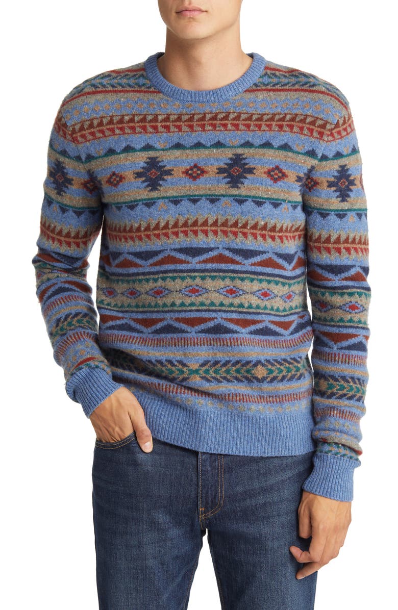 Faherty Doug Good Feather Fair Isle Wool Sweater | Nordstrom