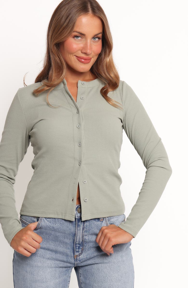 Petal & Pup Wendi Rib Cardigan, Alternate, color, Khaki