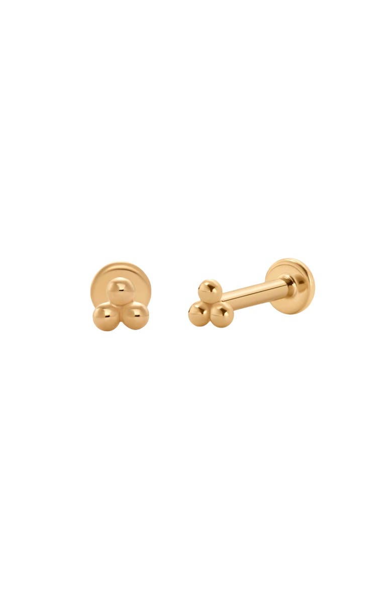 MADE BY MARY 14k Trinity Stud Earring, Main, color, 14K Solid Gold - Pair