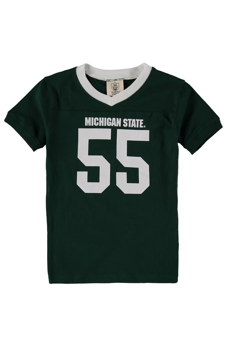 Wes & Willy Youth Wes & Willy Green Michigan State Spartans Football Pajama Set, Alternate, color, 