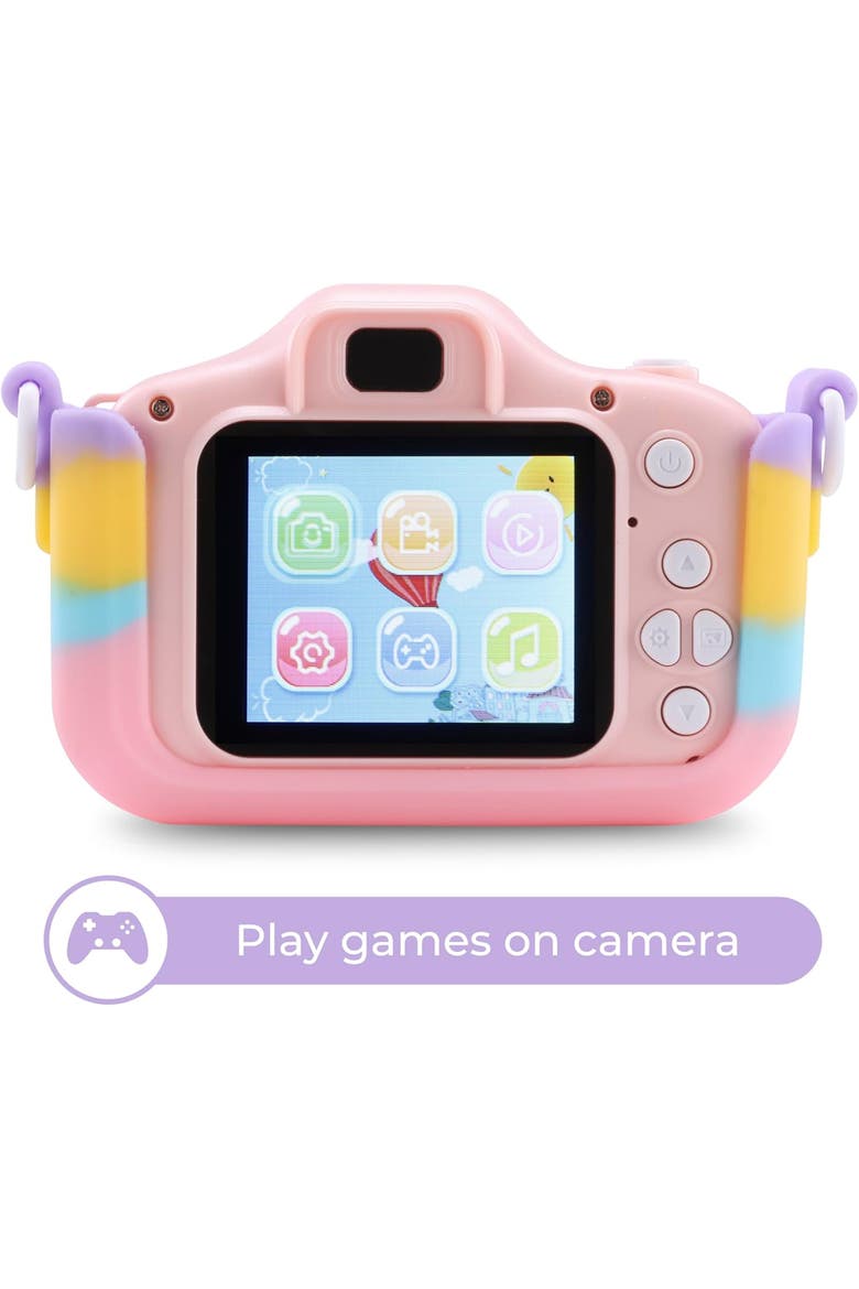 Digital Camera with Cat Rubberized Drop Protection Case, Alternate, color, Pink