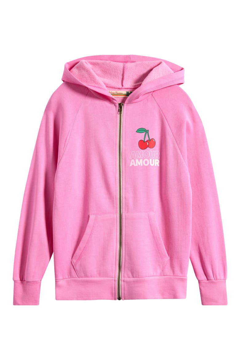 Kids' Amour Oversize Full Zip Hoodie, Main, color, WASHED PINK