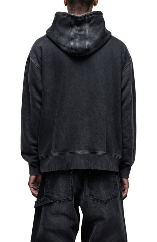 Good For Nothing Vintage Washed Relaxed Hoodie In Black