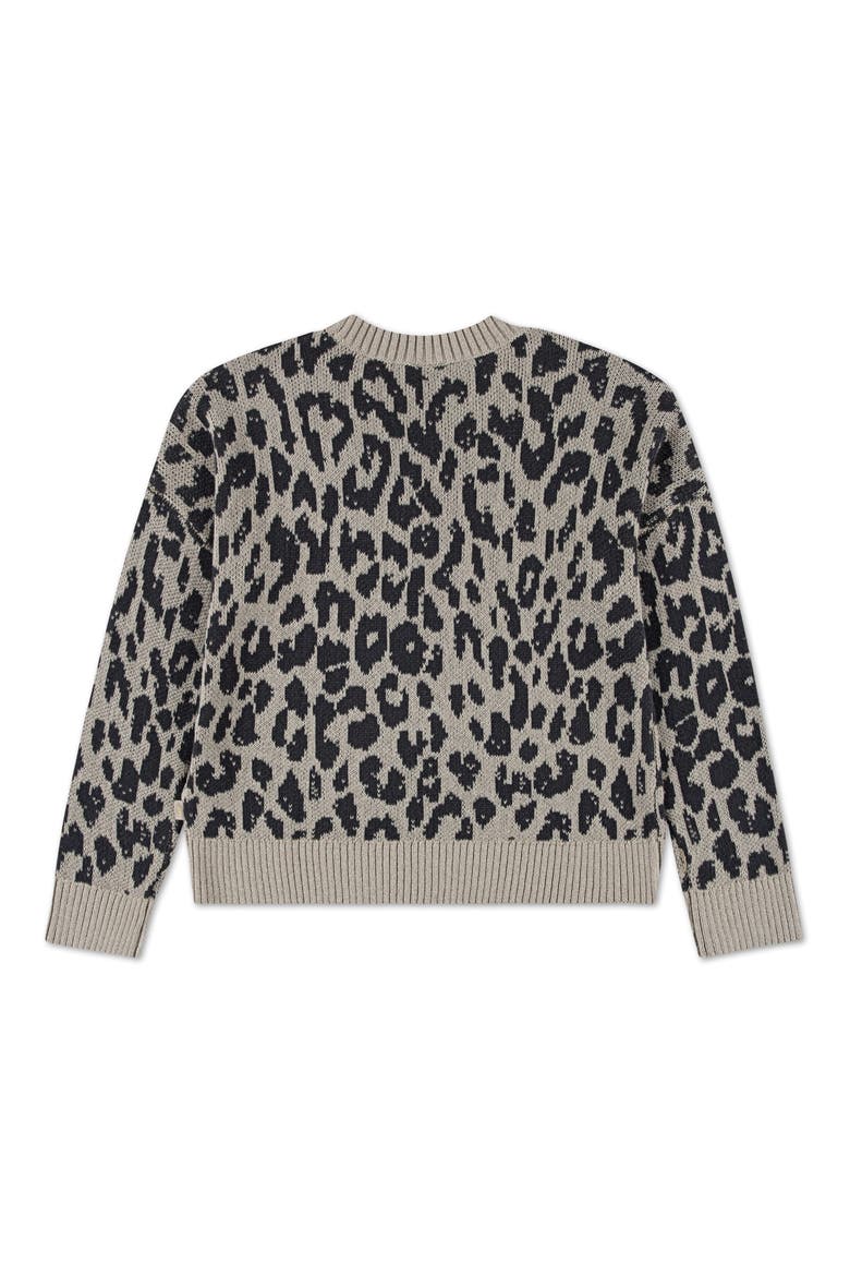 Kids' Leopard Pattern Sweater, Alternate, color, SIMPLY TAUPE