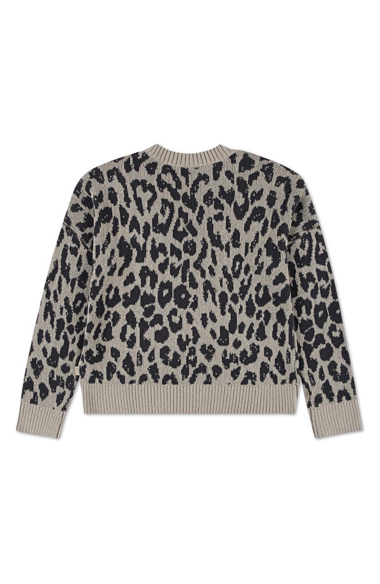 abercrombie kids Kids' Leopard Pattern Sweater, Alternate, color, Simply Taupe