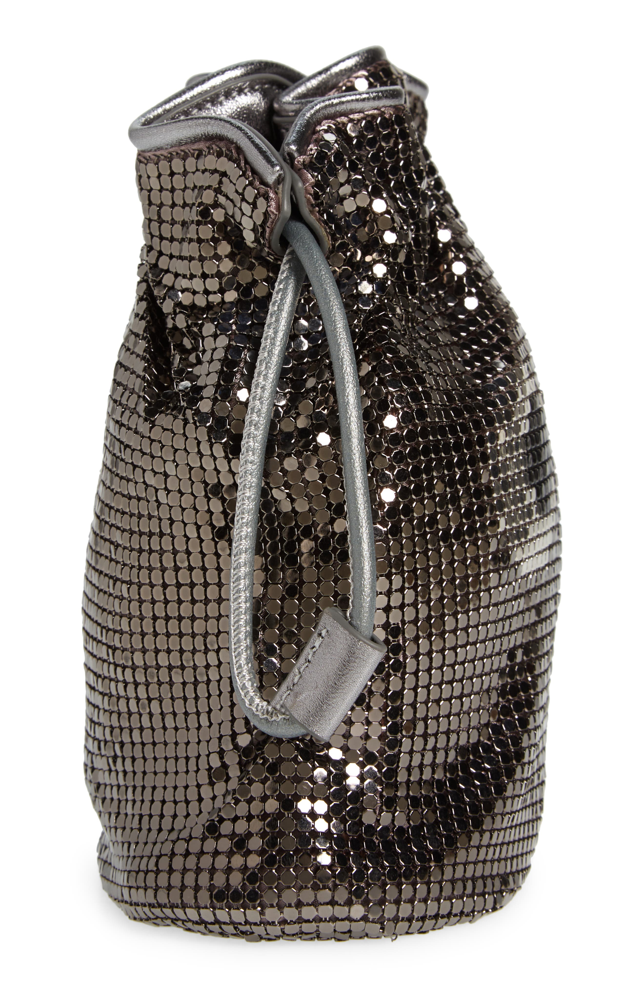 Anya Hindmarch Eyes Metal Mesh Drawstring Pouch, Alternate, color, 