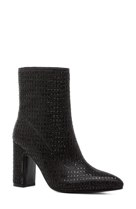 Diva Rhinestone Ankle Boot