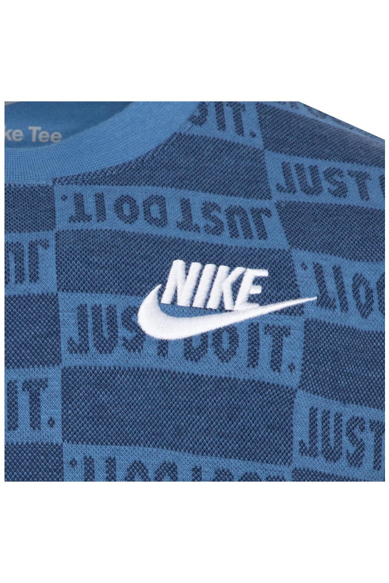 Kids' Jacquard Knit T-Shirt, Alternate, color, MIDNIGHT NAVY