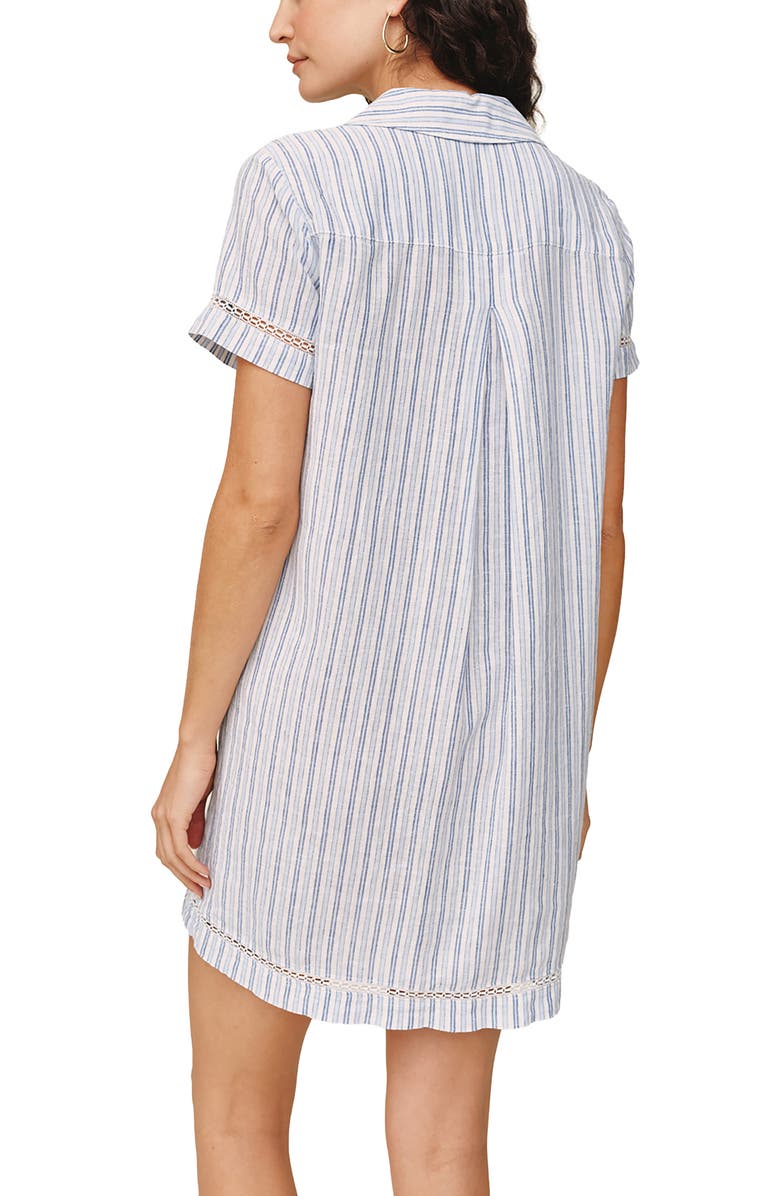 Bella Dahl Stripe High/Low Shirtdress, Alternate, color, 