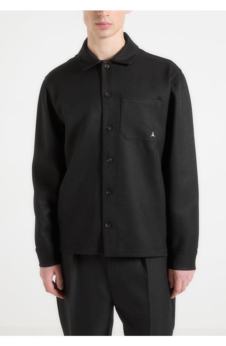 Manière De Voir Valentin Tailored Overshirt, Alternate, color, Black