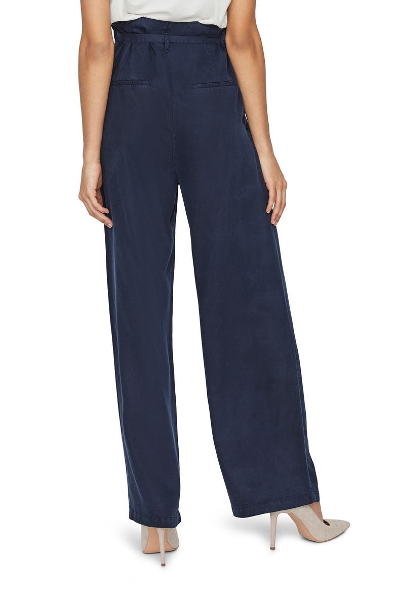 Neve Wide Leg Paperbag Pants, Alternate, color, NAVY BLAZER