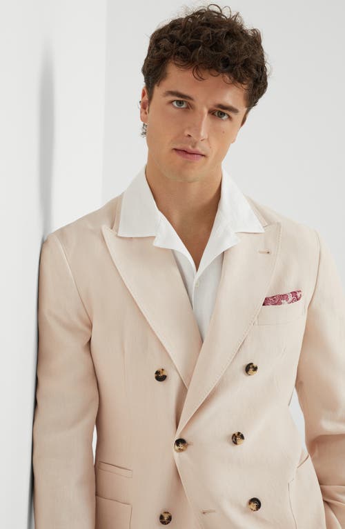 Brunello Cucinelli Uconstructed Blazer In Light Pink