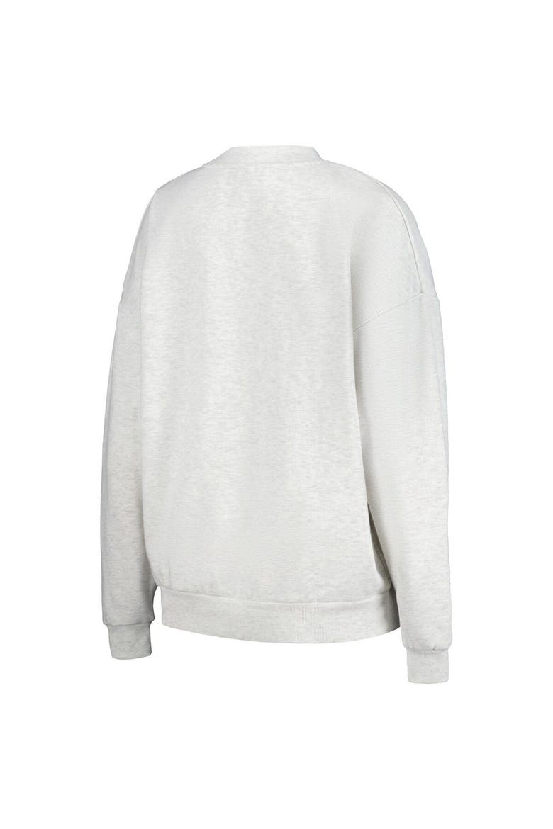 Women's Gameday Couture Ash Iowa State Cyclones Team Effort Pullover Sweatshirt & Shorts Sleep Set, Alternate, color, Ash