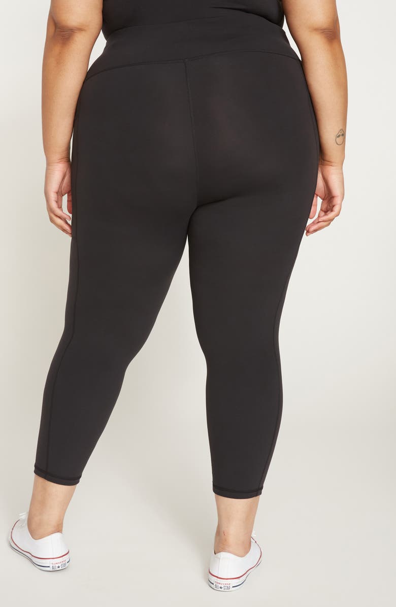 Universal Standard Next to Naked Crop Pocket Leggings, Alternate, color, Black