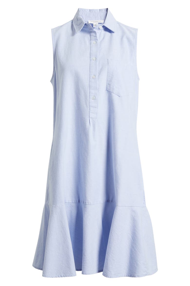 Marina Sleeveless Cotton Shirtdress, Alternate, color, BLUE OXFORD