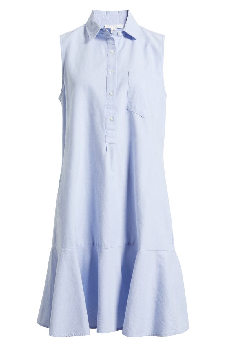 beachlunchlounge Marina Sleeveless Cotton Shirtdress, Alternate, color, Blue Oxford