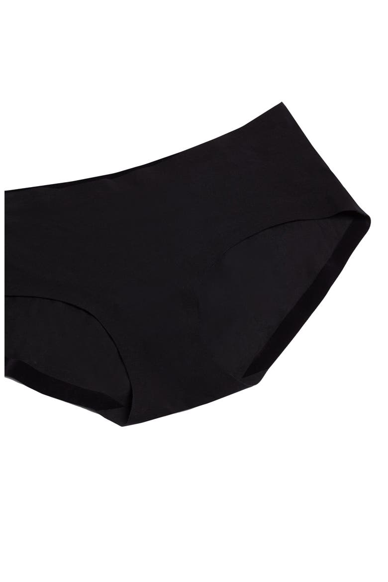 Cotton Contour Seamless Hipster Briefs, Alternate, color, BLACK