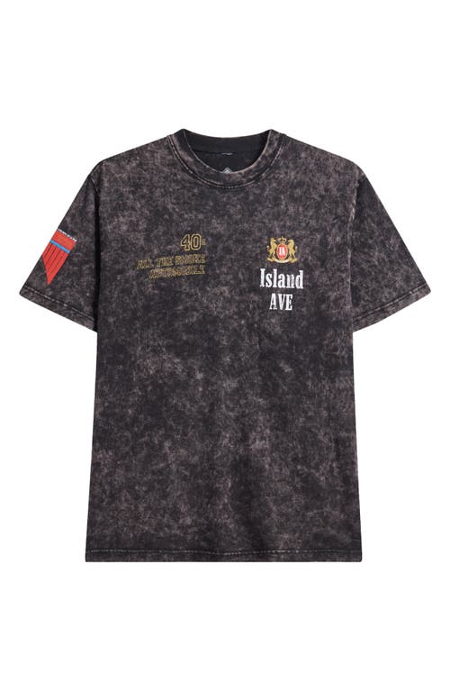 Island Avenue Marlboro Monte Carlo Cotton Graphic T-shirt In Black
