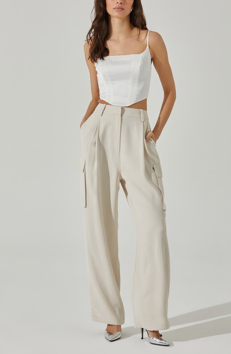 ASTR the Label Satin Corset Camisole, Alternate, color, White