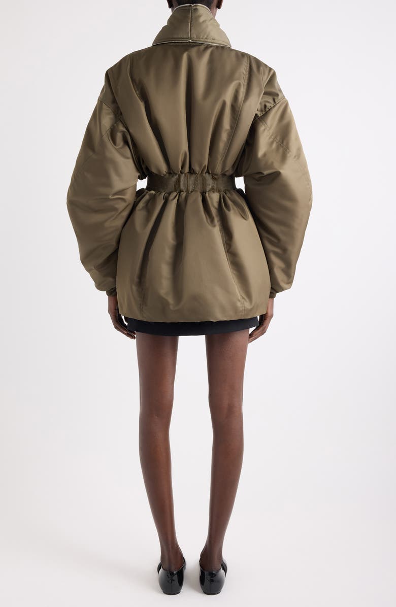 Givenchy Zip Shawl Collar Long Bomber Jacket, Alternate, color, Khaki