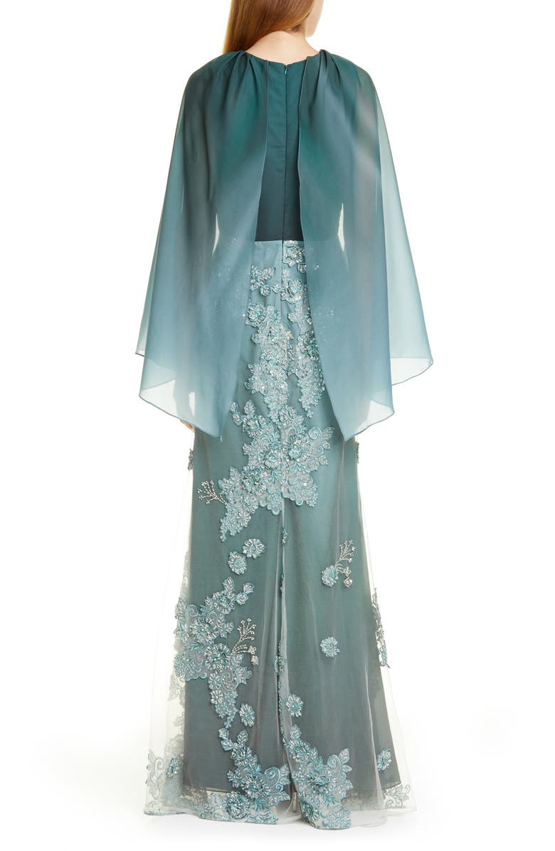 PatBO Patricia Bonaldi Ombré Cape Effect Gown, Alternate, color, 