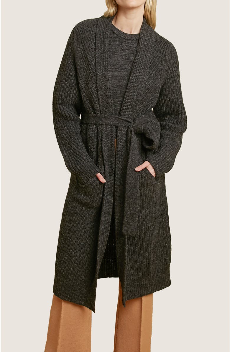 oyun Erte Long Cardigan, Main, color, Caviar