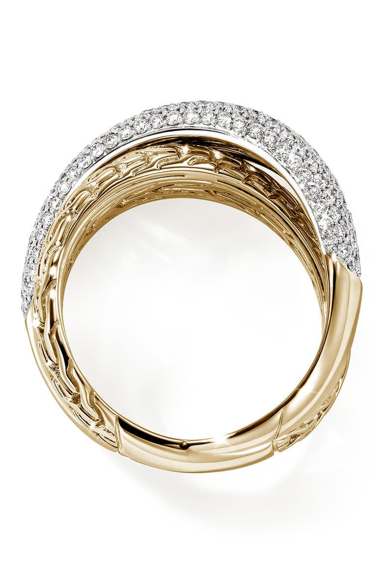 Artisan Series 18k Gold Diamond Pave Ring, Alternate, color, GOLD
