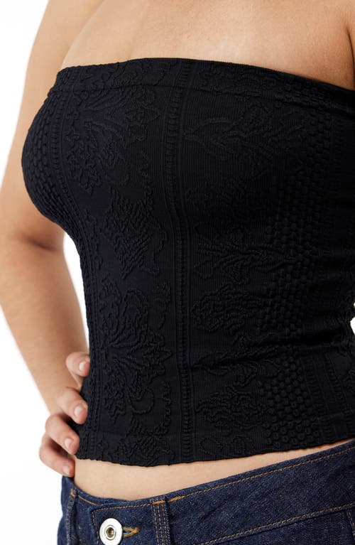 Bdg Urban Outfitters Tapestry Crop Tube Top In Black