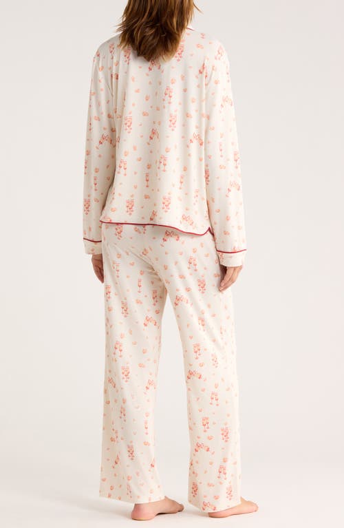 Honeydew Quiet Night Long Sleeve Button-up Top & Pants Pajamas In Neutral