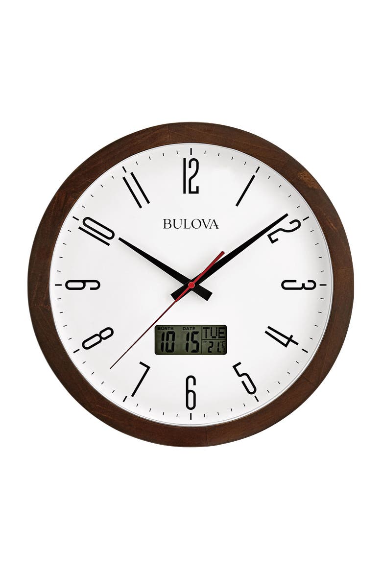 Dateline Wall Clock, Main, color, Brown