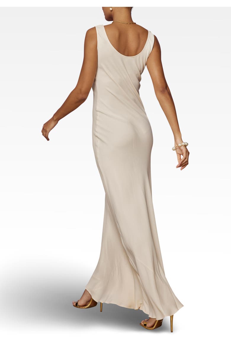 Pandy Satin Cowl Bridesmaid Dress, Alternate, color, Champagne Ivory