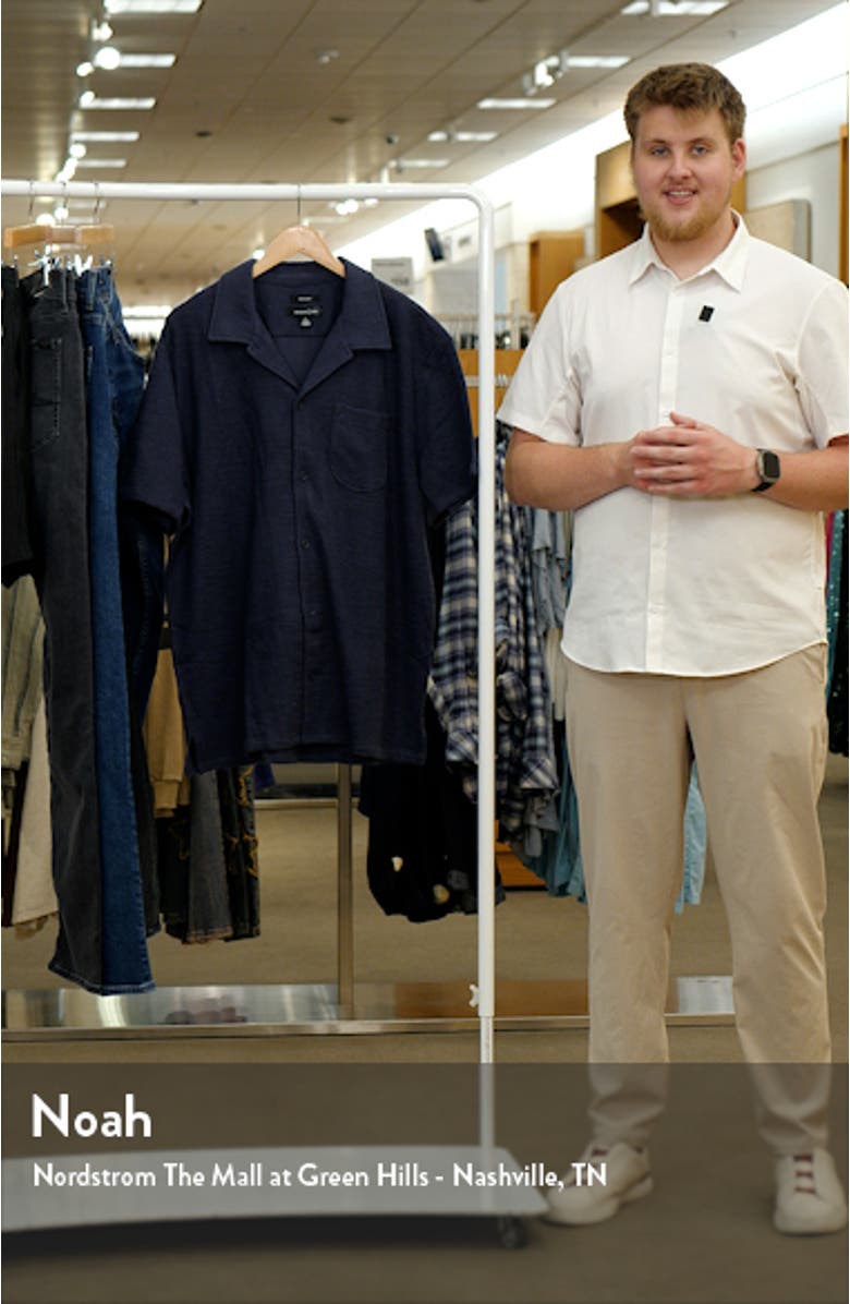 Slub Knit Cotton Camp Shirt, sales video thumbnail