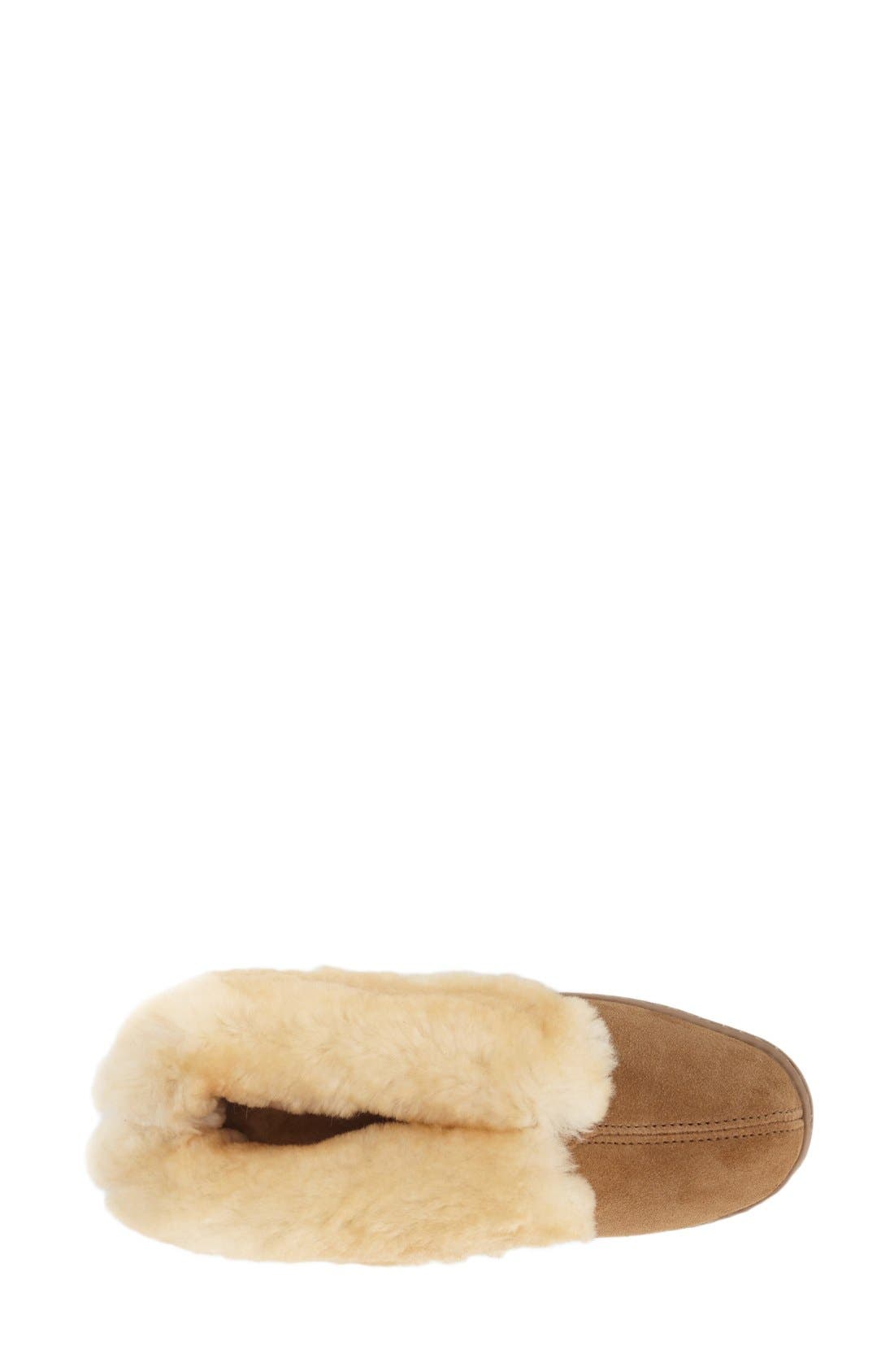 Sheepskin Slipper Bootie, Alternate, color, TAN SUEDE