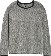 Eileen Fisher Jewel Neck Marled Knit Sweater